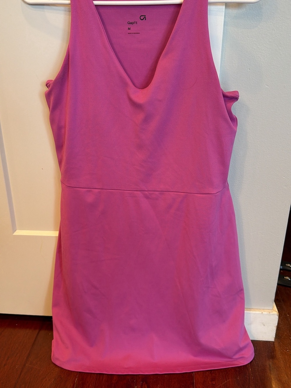 GAP Magenta V-Neck Sleeveless Mini Dress